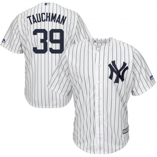 Yankees #39 Mike Tauchman White Strip New Cool Base Stitched Youth MLB Jersey